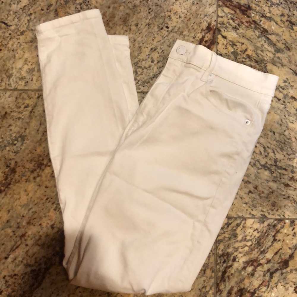 Gap white skinny jeans